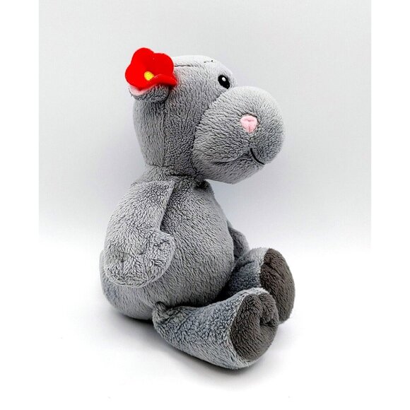 Ferrero Kinder Surprise Nora Hippo Hippopotamus Plush Gray Stuffed Animal 9" - Picture 2 of 4